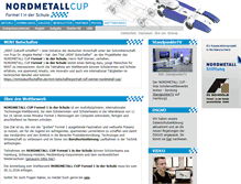 Tablet Screenshot of nordmetall-cup.de